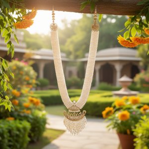 Pearl <b>Long</b> Haram <b>Necklace</b> for Traditional Elegance - Product Image 3