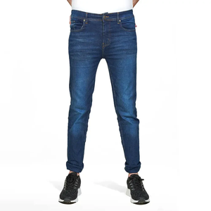 Men's High Waist Regular Fit High Quality Denim Jeans Cotton Casual Sand Wash - Product Image 3