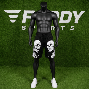 Shorts en molleton épais pour homme, style streetwear, avec motif squelette personnalisé, coupe ample, Y2K, Hip Hop, Punk, Gothique - Product Image 2