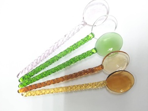 Juego de Cucharitas Pequeñas y Elegantes, Resistentes al Calor, de Vidrio de Borosilicato para Revolver, Ecológicas, Duraderas y Coloridas - Product Image 5