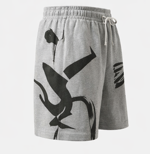 <b>Men</b>’s Quick Dry Printed <b>Mesh</b> <b>Shorts</b> – Elastic Waist Casual Sports & Beach <b>Shorts</b> (Grey) - Product Image 4