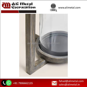 Linterna de madera con brillo geométrico con diseño único para decoración y personalización de jardines y bodas - Product Image 6