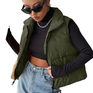 เสื้อกั๊กขนเป็ดแบบมีซิปรูดของผู้หญิงเสื้อโค้ทเสื้อขนเป็ดแบบพรีเมียมเสื้อแจ็คเก็ตแขนกุดสำหรับฤดูหนาว - Product Image 1