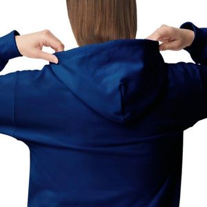 <b>Navy</b> Blue Womens Pullover Hoodie Long Sleeve Fleece Sweatshirt Kangaroo Pocket Casual Customized Logo Wholesale Hooded <b>Top</b> - Product Image 4