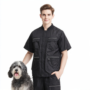 Uniformes de Peluquería Canina de Manga Corta, Ropa de Trabajo para Peluqueros de Mascotas, Conjunto Impermeable, Uniforme de Peluquero Canino para Hombre, Uniforme de Peluquería Canina Sublimado - Product Image 3
