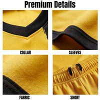 Conjunto de Uniforme de Fútbol Personalizado, Camiseta y Pantalones Cortos de Poliéster Sublimado, Uniforme de Fútbol de Poliéster Interlock