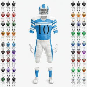 Maillots de football américain respirants pour l'entraînement en club, uniformes sportifs personnalisés, vêtements d'entraînement légers, équipement de sécurité complet pour hommes - Product Image 1