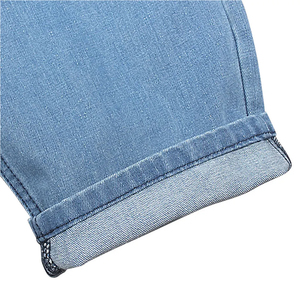 Men's Gray Washed <b>Denim</b> Wide Leg Pants Elastic Waist Casual Style Cotton <b>Material</b> Breathable Spring Fashion - Product Image 4