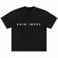 T-shirt personnalisé vintage délavé à l'acide pour homme, coupe oversize, style streetwear décontracté, avec impression graphique DTF