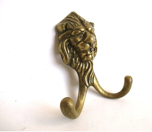 Unique Design Brass <b>Hook</b> Hanger Lion Shape Storage <b>Tool</b> Best Quality Brass Hanging Wall Mount Hanger - Product Image 3