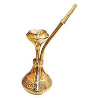 Chicha artisanale moderne en laiton laqué de qualité supérieure Vn058 par Vedela Naturals, 1 tuyau – Écologique, durable, cadeau idéal pour la décoration intérieure et l'utilisation de la chicha