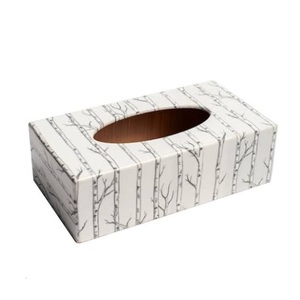 Porta pañuelos cuadrado de madera de calidad sostenible con acabado oscuro para coche, oficina, hogar y otros usos. - Product Image 6