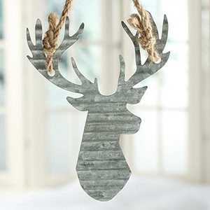 Metal Deer <b>Head</b> Ornament Vintage <b>Style</b> Handicraft Christmas Decoration Hanging Decor - Product Image 1