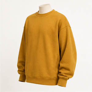 Sudadera Personalizada Ochre para Hombre, Corte Holgado, Cuello Redondo, Felpa Suave, Mezcla de Algodón y Felpa, MCRW-0022 - Product Image 2