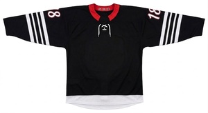 Jersey de Hockey sobre Hielo Personalizado para Hombre, Manga Larga, 100% Poliéster Transpirable, Cuello en V, Letras Bordadas, Corte Regular, Ropa para Adultos - Product Image 2