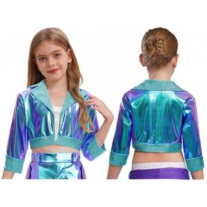 Chaqueta Metálica para Niñas de 6 a 16 Años, Ropa de Baile de Jazz, Prenda Exterior para Danza Contemporánea, Litúrgica, de Salón y Latina - Product Image 2