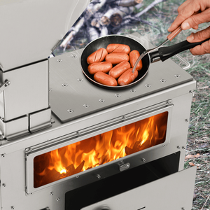 Estufa Portátil de Pellets con Chimenea de Acero Inoxidable 304 para Tiendas de Campaña Cálidas al Aire Libre, Ideal para Campamentos de Invierno y Aventuras al Aire Libre - Product Image 4