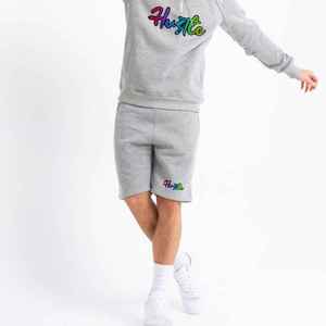 Custom High Quality Plus Size Breathable Spring Streetwear Two-Piece <b>Workout</b> Fleece Joggers Shorts Unisex Men's Tracksuit <b>Hoodie</b> - Product Image 4
