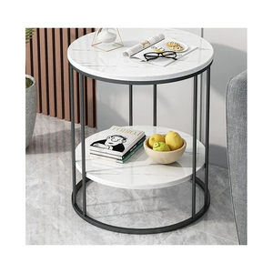 Mesa Auxiliar de Diseño Fantástico en Mármol y Metal, Mesa de Centro Moderna para Sofá, Sala de Estar, Dormitorio, Muebles Elegantes para Decoración del Hogar - Product Image 2