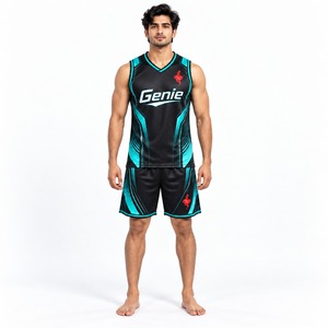 Ensemble de vêtements de sport respirants pour l'entraînement et les matchs de basketball, maillot et short personnalisés pour équipe, vêtements de sport athlétiques - Product Image 1