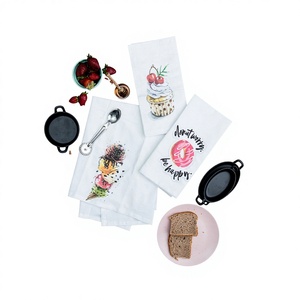 ผ้ากระสอบแป้งในครัวพิมพ์ลายเปล่าผ้าวาฟเฟิล - Product Image 1