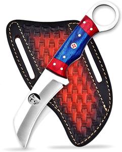 มีดทำมือจากเหล็กกล้าคาร์บอน 58 HRC คมกริบ ระดับอุตสาหกรรม OEM สำหรับมืออาชีพ รุ่น Hawk Bill สำหรับล่าสัตว์ กิจกรรมกลางแจ้ง ตั้งแคมป์ และบุชคราฟท์ - Product Image 1