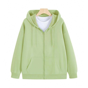 เสื้อฮู้ดดี้ผ้าฟลีซคุณภาพสูง 400 GSM แบบซิป สีพื้น ทรงโอเวอร์ไซส์ สไตล์ลำลองสำหรับผู้ชาย เสื้อฮู้ดดี้แบบซิปหนาพิเศษ - Product Image 3