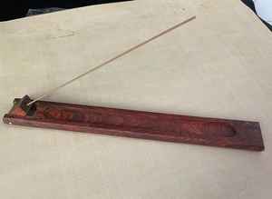 Quemador de incienso de madera estilo vintage para decoración del hogar o templo, atrapador de cenizas de madera natural, soporte para varillas de incienso largas - Product Image 5