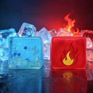 Cubo Sensorial de Doble Compresión, Juguete Antiestrés, Regalo para Aliviar la Presión con Sensación de Hielo y Fuego - Product Image 4