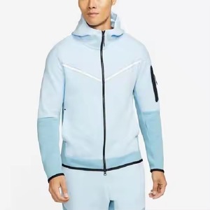 ชุดวอร์มลำลองแบบสองชิ้น มีฮู้ด สีพื้น ขายดี แฟชั่นผู้ชาย ทรงปกติ ซิป ผ้าหนา 100% ผ้าฝ้าย - Product Image 3