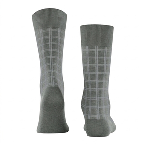 Chaussettes pour hommes personnalisées, chaussettes en tricot à carreaux gris respirantes, chaussettes décontractées d'automne - Product Image 3