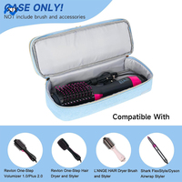 Étui de voyage double couche compatible avec la brosse sèche-cheveux Revlon One-Step, le volumateur/coiffeur, les outils chauffants, sac de rangement portable