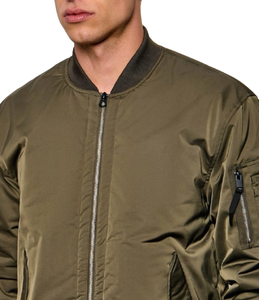 Chaqueta Bomber MA1 de Nylon para Hombre, Tendencia 2026, Personalizada, Estándar, Informal, con Logotipo Frontal, Chaqueta Bomber de Piloto Satinada - Product Image 4