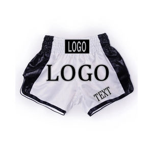 Shorts de boxe personnalisés pour hommes, vêtements de Muay Thai avec logo, impression numérique unie, prix d'usine, service OEM - Product Image 3