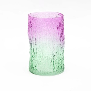 Artisan Coast Bark Glass Vase Textured Floral Holder for Modern Home Wedding Event Centerpiece - Product Image 1