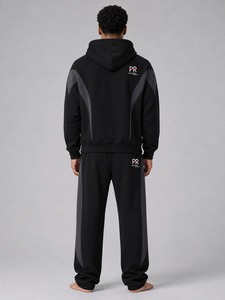 Premium Tracksuit Set Full Zip Hoodie and Jogger Pants Soft Fleece <b>Athletic</b> Training Running Gym Workout Casual Streetwear Men - Product Image 6
