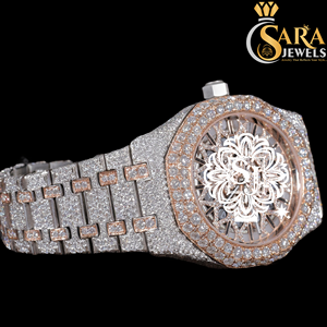 Buy High Quality Customized Iced Moissanite Diamond Watch-Luxury Analog Quartz Movement Glass Dial Display Limited Edition - Product Image 1