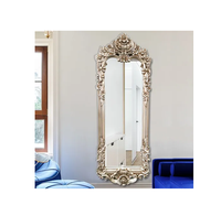 Espejo de Pared Decorativo Moderno para Dormitorio, Marco de Metal Ajustable, Duradero, Hecho a Mano, Grosor Personalizado, Borde Pulido, Diseño Floral, el Mejor