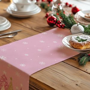 "13x72 Inch Farmhouse Xmas Trees Snowflakes Holiday <b>Dining</b> <b>Table</b> <b>Runner</b> Decor for Kitchen Dinning" - Product Image 5