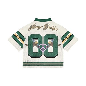 Camiseta Retro de Fútbol Americano Unisex, Holgada, 100% Poliéster Ecológico, Personalizable con Nombre de Equipo, Manga Corta - Product Image 1