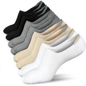 Calcetines tobilleros de color sólido, de algodón transpirable, invisibles, finos, de punto, para adultos, para uso diario, casual, de verano. - Product Image 6