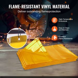 Pantalla de Protección para Soldadura de Vinilo Resistente al Fuego de 6 x 6 con 3 Paneles, Marco Giratorio de 12 Posiciones, Suministros de Soldadura de Alta Calidad - Product Image 4