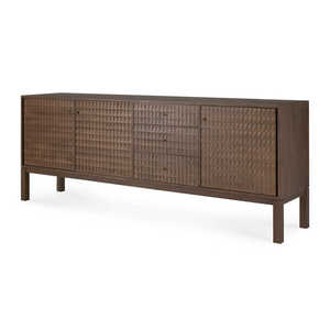 Modern <b>Wood</b> Living Room <b>Cabinet</b> with Flat Panel Doors for Stylish House <b>Storage</b> Sideboard for Home Bedroom and Entryway - Product Image 5