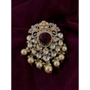 Sangeetha Jewellers - Elegante Colgante de Plata 92.5 con Moissanita para Mujer - Product Image 1