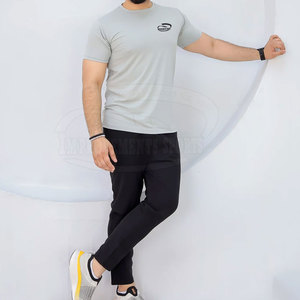 Low MOQ Wholesale Men <b>Knitted</b> T-Shirts <b>Set</b> Street Wear Solid Color Men <b>Knitted</b> T-Shirts <b>Set</b> - Product Image 3