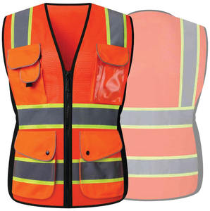 Gilet de sécurité respirant et réfléchissant, équipement en maille haute visibilité, design multi-poches pour la sécurité nocturne et le contrôle du trafic, gilet pour hommes - Product Image 2
