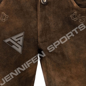 Pantalones Lederhosen de Cuero de Ante Bávaro para Hombre, Casuales, con Botones, para Invierno, Tallas Grandes, Transpirables, Resistentes al Viento, Antiarrugas, Color Marrón - Product Image 6
