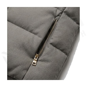 Hooded Quilted Waterproof <b>Bubble</b> Jacket Black Full Sleeve Winter Windproof Cotton Shell Knitted Fabric Polyester Filling Stand - Product Image 5