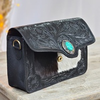 Nouvel Arrivage Sac Bandoulière Femme en Cuir Véritable Fait Main Style Selle Bohème avec Sangle Réglable et Imperméable