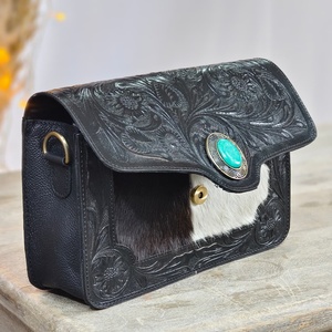 Nuevo Bolso Bandolera de Cuero Genuino Hecho a Mano para Mujer, Estilo Bohemio, Correa Ajustable, Impermeable - Product Image 2